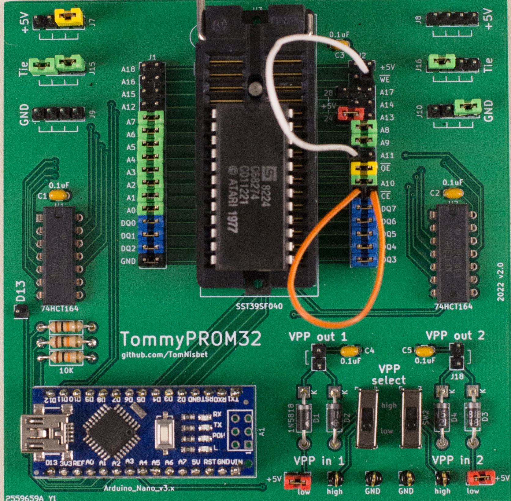 TommyPROM-32 connections for 2316
