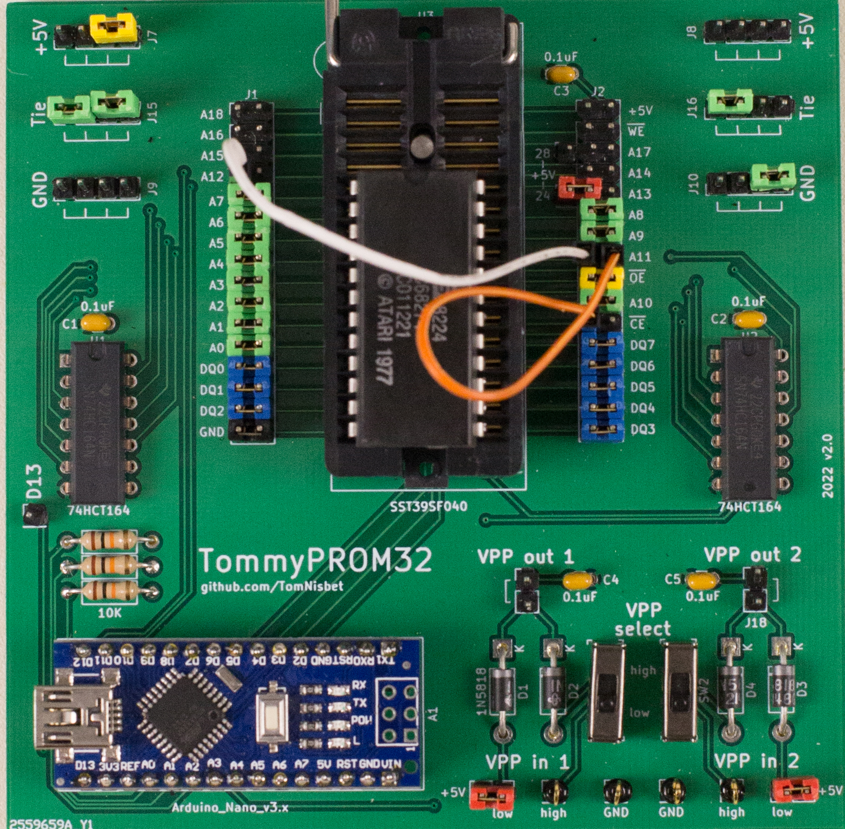 TommyPROM-32 connections for 2364