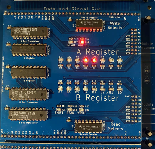 A/B And Shift Registers - NQSAP-PCB