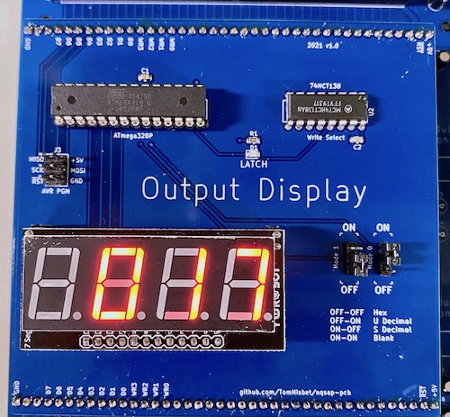 Output register and display